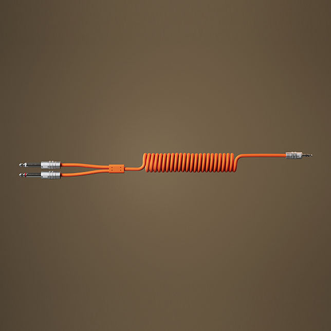 Coiled Audio Cable Orange