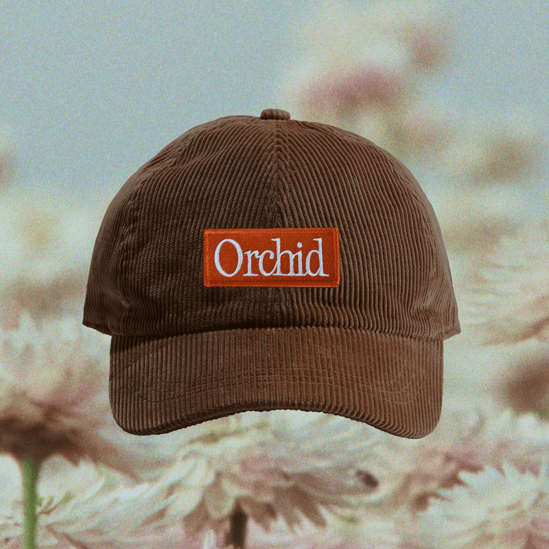 Brown Orchid Corduroy Hat