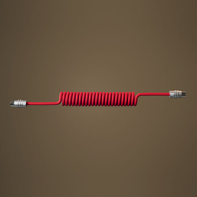 Coiled MIDI Cable Red