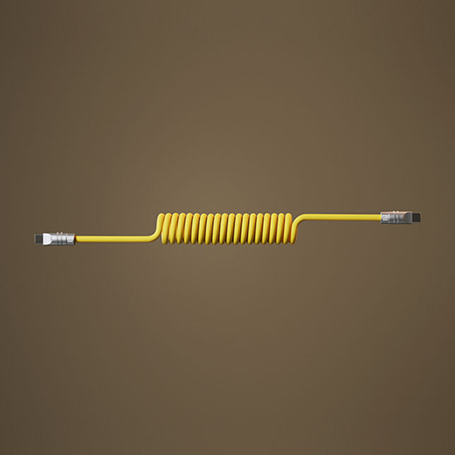 Coiled USB-C Cable Yellow